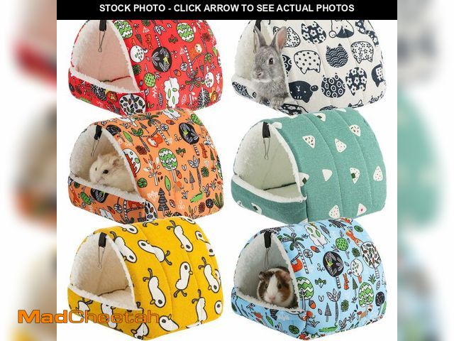 Lot 74-13711727 - AceOrbit 6 Pcs Guinea Pig Hideout Small Tunnel 7.5 Inch Washable Hamster Bed Animal Cage Accessories...