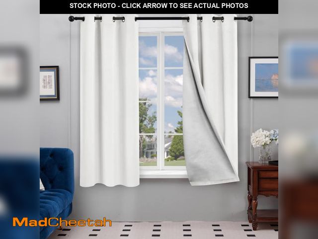 Lot 74-12434947 - Deconovo 100% Total Blackout Curtains for Bedroom Grommet Solid Thermal Insulated Curtain Heat Block...