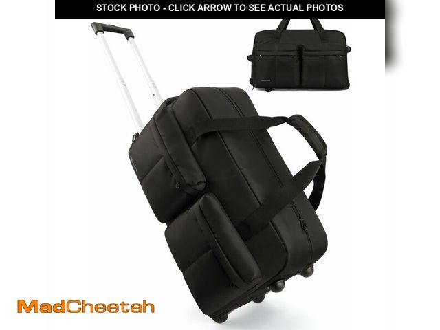 Lot 74-14057010 - BAGSMART 42L Rolling Duffle Bag with Wheels, Carry On Bag Duffel Bag for Travel, Wet Pocket Duffle w...