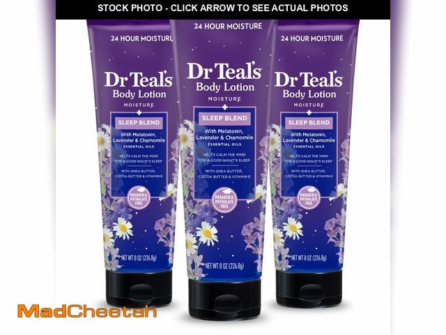 Lot 74-12499654 - Dr Teal's Sleep Body Lotion, 24-Hour Moisture, with Melatonin, Lavender &amp; Chamomile Essential Oi...