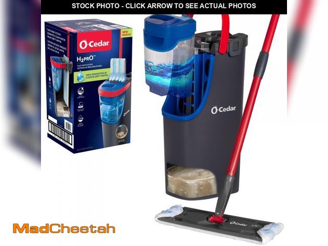 Lot 74-12051269 - O-Cedar H2prO Flat Mop System | Quick Cleaning Tool | Clean with Clean Water | Machine Washable Reus...