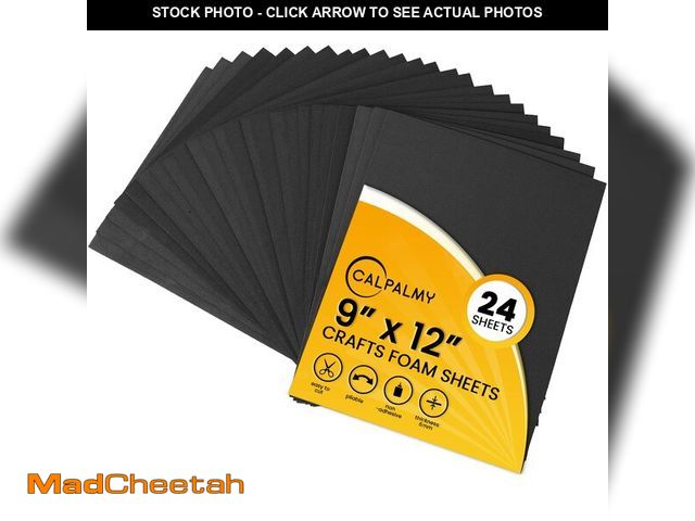 Lot 74-14205249 - 24 Ct Sheets Black EVA Cosplay Foam in 9Ã¢â¬Â x 12Ã¢â¬â¢Ã¢â¬â¢ Sheets; High Density Thick Foam...