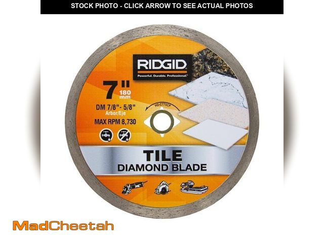 Lot 74-12691736 - *DIRTY* RIDGID 7 in. Continuous Diamond Blade *DIRTY*  - USED