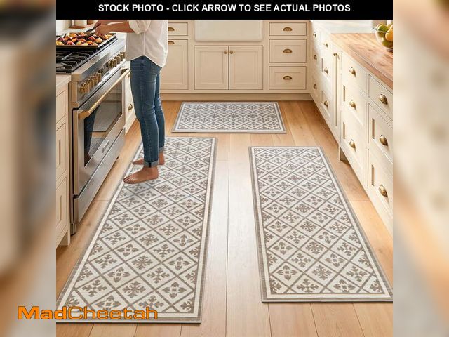 Lot 74-14286235 - Soulgenix Kitchen Rug Sets, 3 Pieces Kitchen Rug with Non-Slip Baking for Kitchen Floor Comfort Stan...