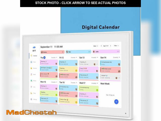 Lot 74-13959618 - Digital Calendar Wall Touch Screen, 15.6 Inch Smart HD Electronic Calendar for Family &amp; Chore Ch...