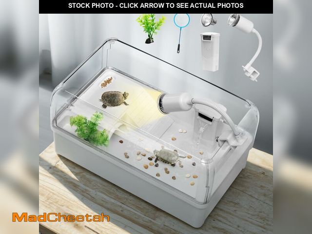 Lot 74-14264791 - AZV Turtle Tank Starter Habitat Kit,Complete Aquatic Terrarium Enclosure - UNUSED