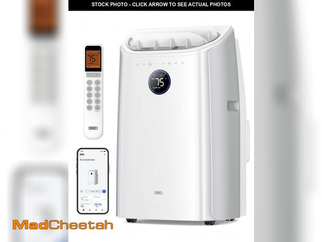 Lot 74-12483829 - Dreo Portable Air Conditioners, 12000 BTU ASHRAE (8000 BTU DOE) Smart AC Unit for Room with Drainage...
