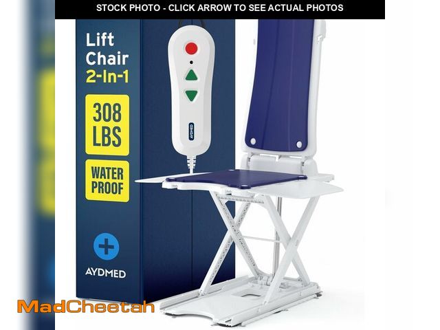 Lot 74-13709193 - AYDMED 2-in-1 Lift Chair | Portable Cordless Rechargeable Electric Floor &amp; Bath Chair Lift | Str...