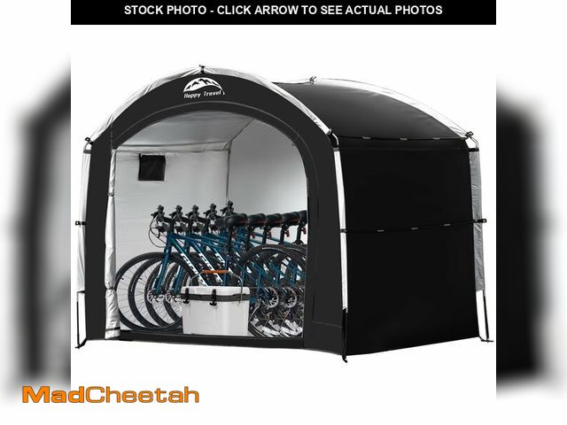 Lot 74-14060129 - Happy Travel Bike Storage Shed Tent,Outdoor Portable Bicycle Storage Sheds with 210D Oxford Fabric P...