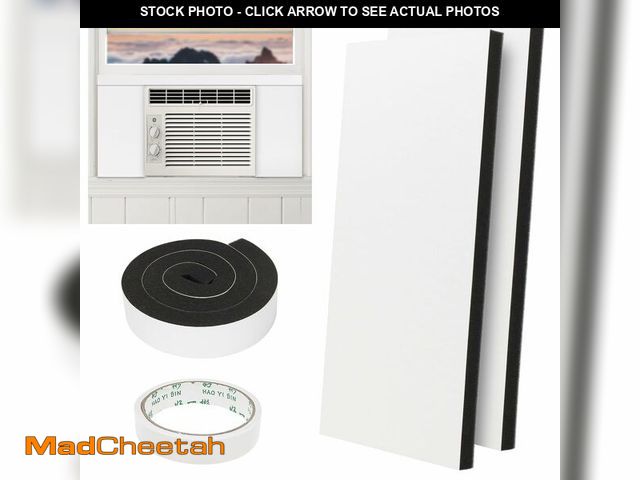Lot 74-14145251 - BEWAVE Window Air Conditioner Insulation Foam Panels, AC Side Surround Panels Kit with Top Seal Stri...