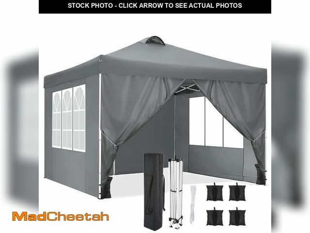 Lot 74-12679685 - HOTEEL Canopy 10x10 Waterproof Pop up Canopy Tent with 4 Sidewalls Outdoor Event Shelter Tent for Pa...