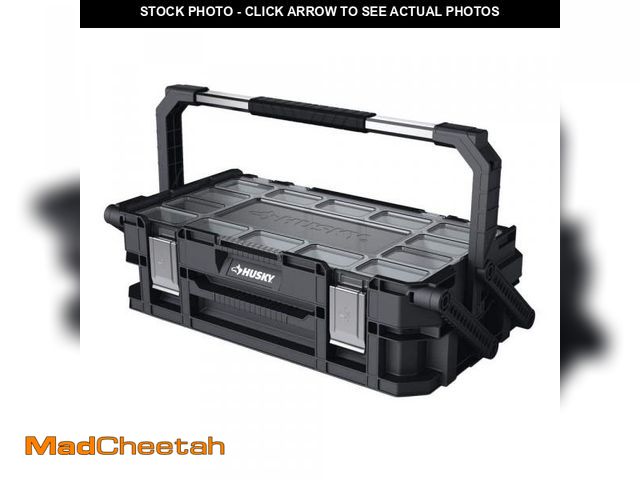 Lot 74-12492172 - Husky Connect Stackable Portable Cantilever 22 Removable Compartment Small Tool and Parts Organizer ...