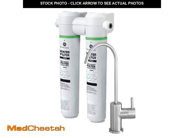 Lot 74-12552352 - (MISSING FAUCET) Under Sink Dual Stage Water Filtration System with Faucet - UNUSED