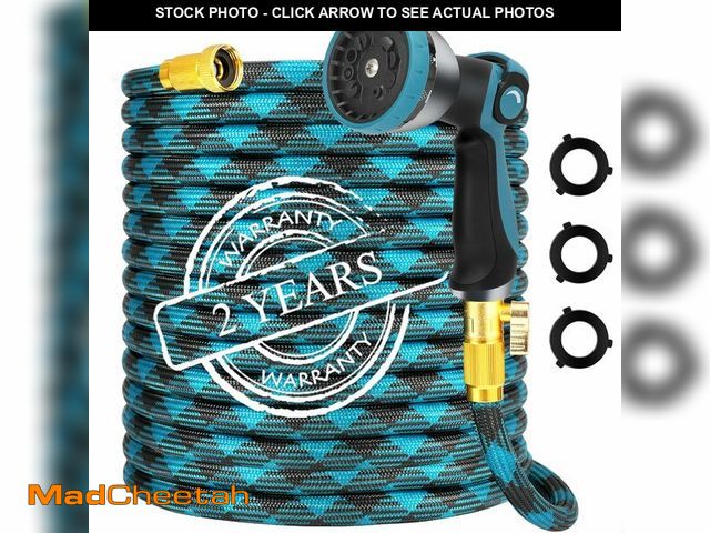 Lot 74-13950021 - Garden Hose 50 FT NON-EXPANDABLE Water Hose Flexible Garden hose &amp; Ultra Lightweight Hose with 1...