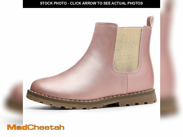 Lot 74-12701730 - HOMEHOT Girls Ankle Boots Kids Dress Short Boots Low Heel Side Zipper (toddler,littile kids) color p...