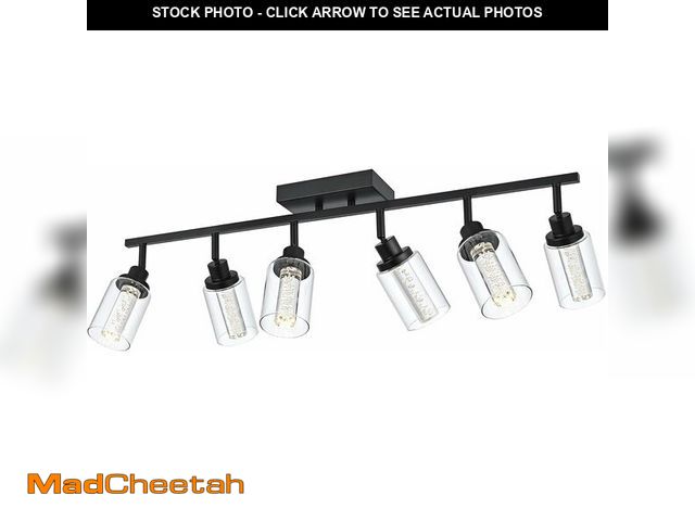 Lot 74-14366215 - MELUCEE LED Track Light Semi Flush Mount Ceiling Spotlight 6 Lights Bathroom Light Fixtures Over Mir...