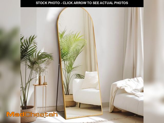Lot 74-12511821 - CONCETTA 64"x21" Arched Full Length Mirror, Full Body Standing Mirror Floor Mirrors, Gold - USED