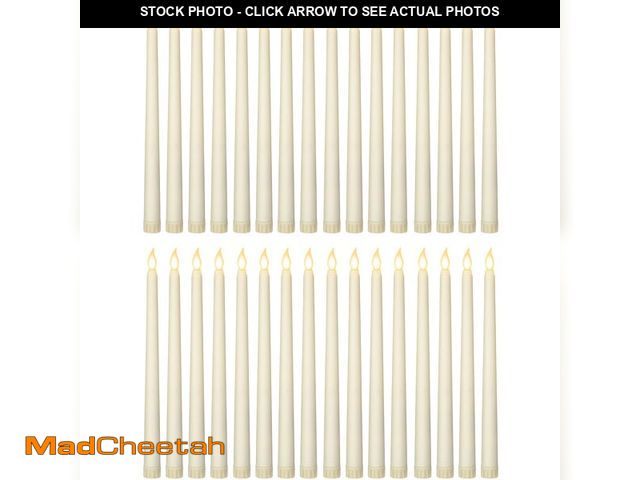 Lot 74-14153980 - Treela 24 Pcs Flameless Taper Candles Battery Operated Bulk Fake Candles Light LED Candle Sticks Fli...