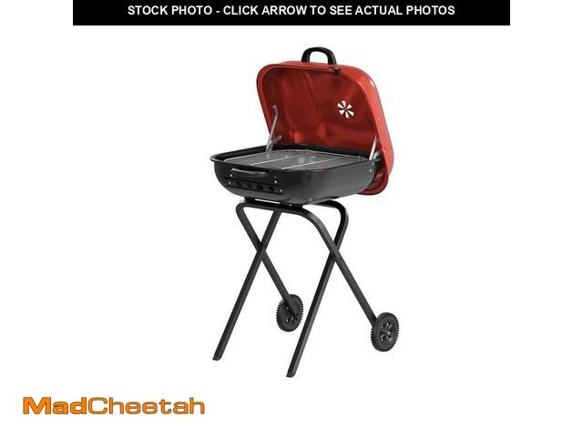 Lot 74-12828644 - Americana Walk-A-Bout Portable Red Charcoal Grill - UNUSED