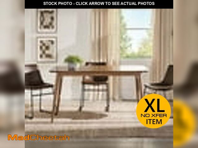 Lot 74-12661595 - Walker Edison 59 Mid-Century Wood Tapered Leg Dining Table Walnut - UNUSED