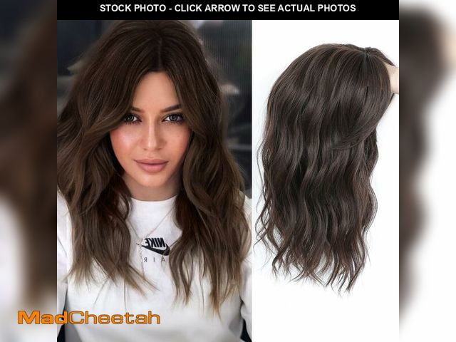 Lot 74-14383847 - PANEWAY Hair Topper 16 Inch, Wavy Curly Soft Brown Clip-in Wiglet for Women, Synthetic Top Piece to ...