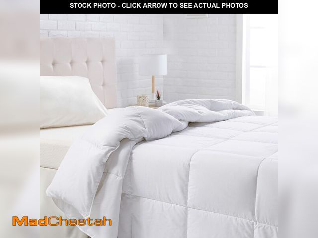 Lot 74-14145042 - Basics White Down Alternative Comforter and Duvet Insert with Corner Tabs, Machine Washable, Full/Qu...