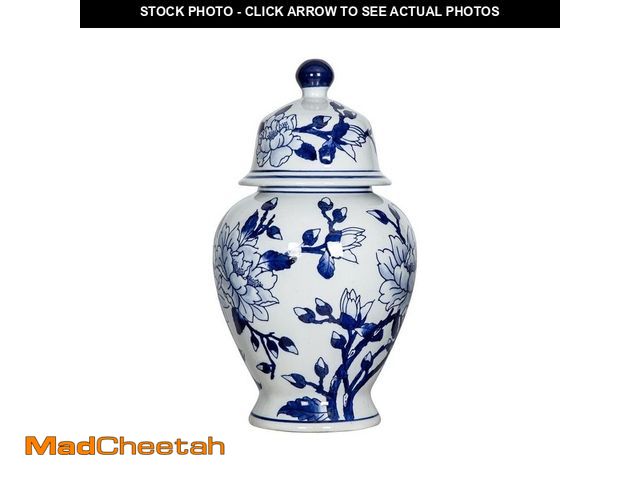 Lot 74-14113174 - A &amp; B Home Blue/White Finish Jar - UNUSED