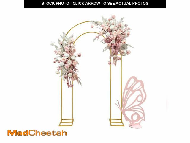 Lot 74-14212062 - Open Arch Backdrop Stand,Double Arch Frame U Shaped Wedding Arches for Wedding Ceremony Birthday Par...