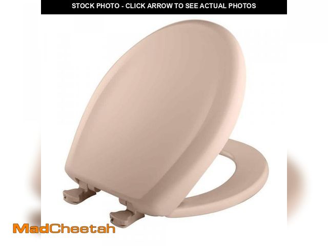 Lot 74-12532434 - BEMIS Soft-Close Round Easy-Clean Never-Loosens Plastic Toilet Seat in Desert Bloom - UNUSED