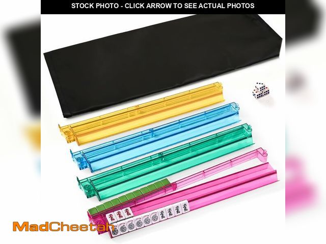 Lot 74-14305459 - ChamThingzeal Mahjong Racks with Pushers, Mahjong Racks with Pushers Set of 4, PC Material, Modern A...