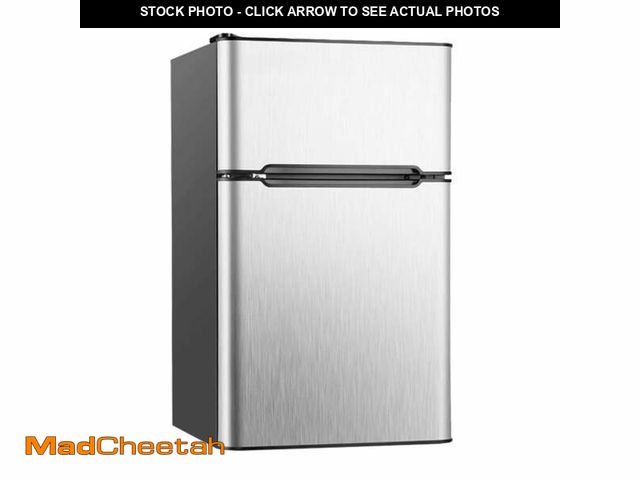 Lot 74-14324985 - Simzlife 3.2 Cu ft Mini Refrigerator with Freezer, Two Door Compact Small Fridge Adjustable Removabl...