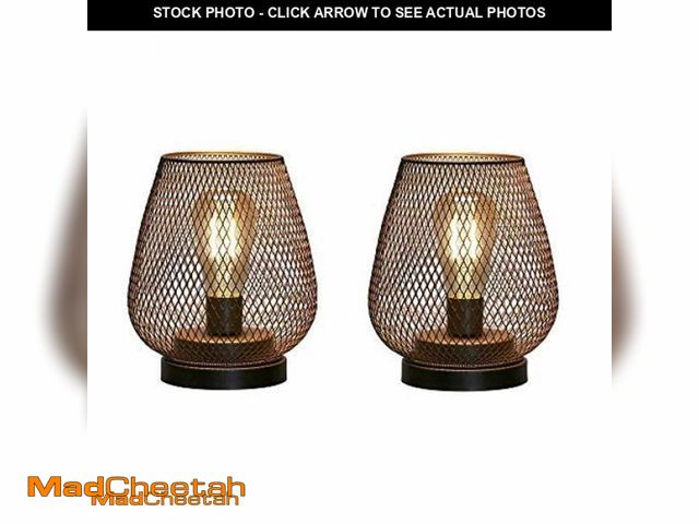 Lot 74-11365634 - (MISSING ONE) JHY DESIGN Set of 2 Metal Cage LED Lantern Battery Powered Cordless Accent Light with ...