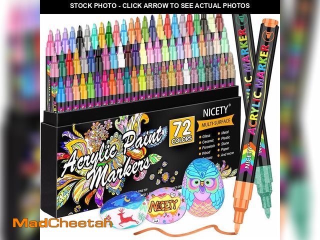 Lot 74-12686245 - NICETY 72 Colors Acrylic Paint Pens Paint Markers, Extra Fine Tip Point Acrylic Paint Pens for Rock ...