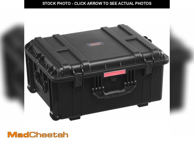 Lot 74-14349133 - VEVOR Weatherproof Hard Case, Heavy Duty Protective Dry Box Case with Pre-Cut Foam, Wheel Retractabl...