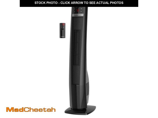 Lot 74-12826819 - *MISSING BASE* Lasko 1500-Watt 32 in. Black Electric Tower Ceramic Space Heater with Digital Display...