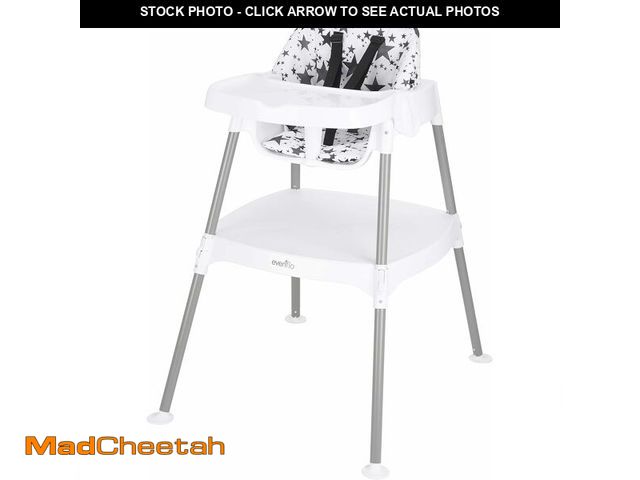 Lot 74-13927004 - Evenflo Eat and Grow 4-in-1 Convertible High Chair (Pop Star White) - UNUSED