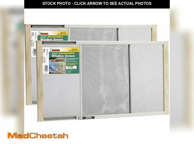 Lot 74-12760140 - Frost King 2AWS1537 WB Marvin Adjustable Window Screen, 15in High x Fits 21-37in Wide (2 Pack) - UNU...