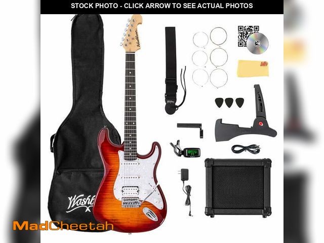 Lot 74-14588614 - (MISSING SOME ACCESSORIES) Washburn SDFSB Sonamaster Deluxe Electric Guitar - Sunburst w/ Amplifier ...