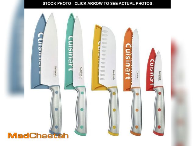 Lot 74-13541872 - Cuisinart C77CR-10P 10pc Stainless Steel ColorCoreÃ¢âÂ¢ Color Rivet Set with Blade Guards - USED