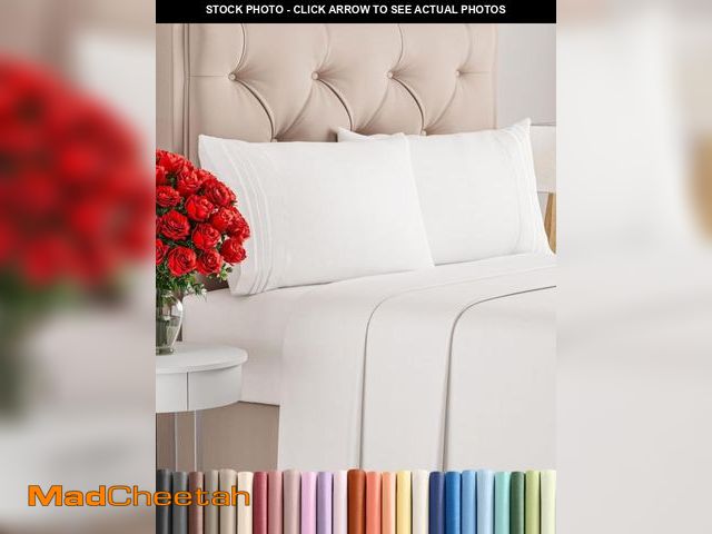 Lot 74-11282753 - King Size 4 Piece Sheet Set - Comfy Breathable &amp; Cooling Bed Sheets Set - Hotel Luxury Bedding f...