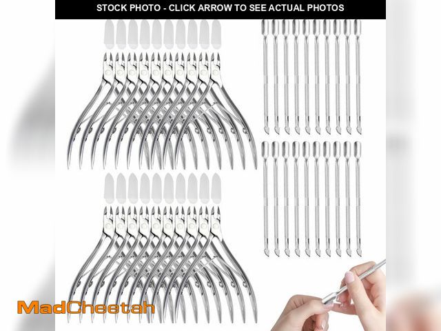 Lot 74-14422522 - 40 Pcs Cuticle Trimmer with Pusher,Stainless Steel Cuticle Nippers, Nail Edge Cutter Clippers Dead S...