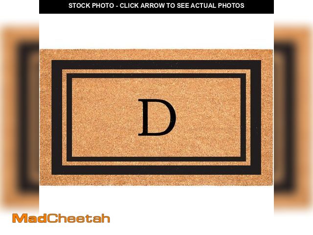 Lot 74-13382207 - Calloway Mills 152962436D Black Border 24" x 36" Monogram Doormat, (Letter D) - UNUSED