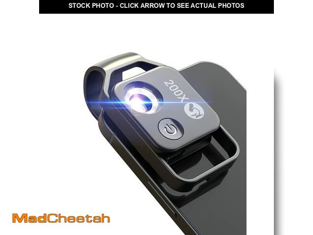 Lot 74-14051715 - Phone Microscope with CPL Lens/LED Light, Nano Zoom 200X Pocket Microscope Camera Attachment with Un...