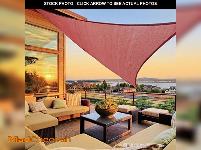 Lot 74-12328769 - *SEE DETAILS* LOVE STORY 16' x 16' x 16' Triangle Sun Shade Sail Canopy Sunshade for Outdoor Patio G...