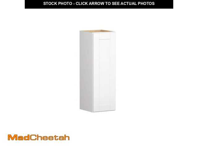 Lot 74-14073094 - Hampton Bay Shaker 12 in. W x 12 in. D x 36 in. H Assembled Wall Kitchen Cabinet in Satin White - UN...