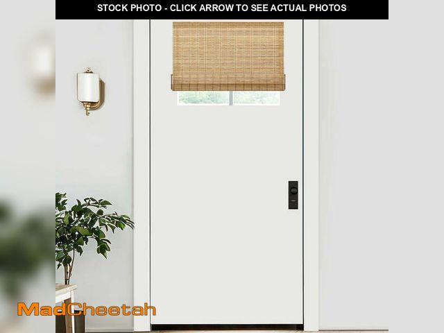 Lot 74-13781434 - LazBlinds No Tools No Drill Bamboo Roller Shades, Cordless Bamboo Blinds, Light Filtering Roll Up Bl...