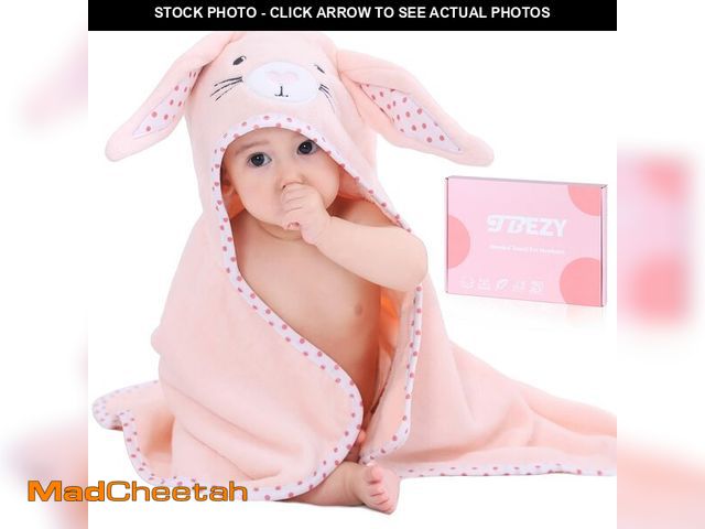Lot 74-12706327 - TBEZY Baby Hooded Towel with Unique Animal Design Ultra Soft Thick Cotton Bath Towel for Newborn (Bu...