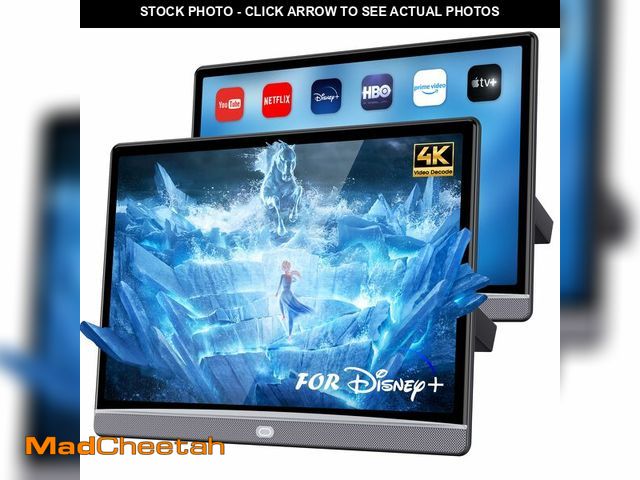 Lot 74-13620844 - 13.3" Car TV Headrest Monitor for Back Seat, 4K Android Tablet Portable Rear Entertainment System, S...