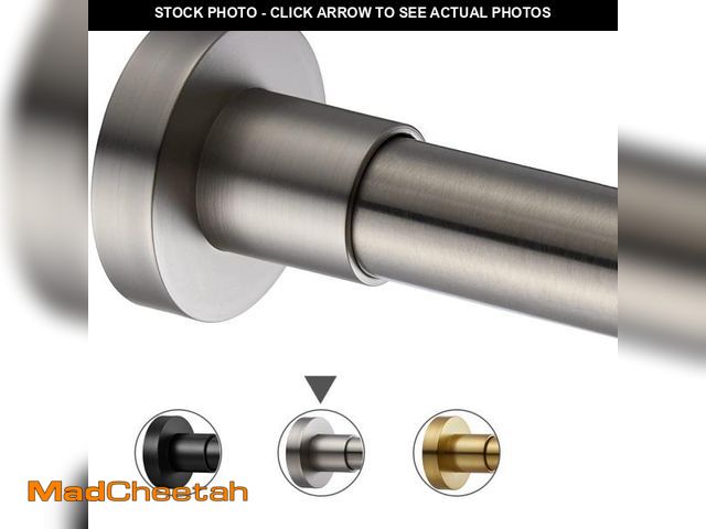 Lot 74-12481031 - Unconsil Adjustable 43 to 72 Inch Straight Shower Curtain Rod, Brushed Nickel - UNUSED