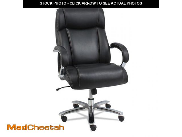 Lot 74-12516229 - Alera Maxxis Series Big/tall Bonded Leather Chair, Supports 500 Lb, 21.42" To 25" Seat Height, Black...